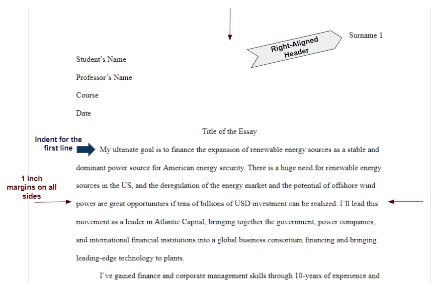 font size for essays in college